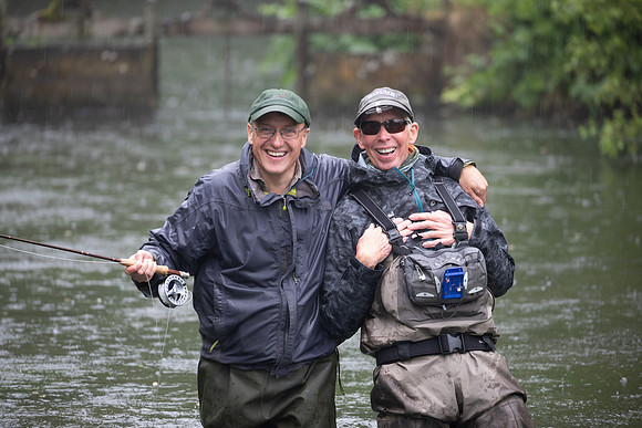 Charles Walker MP and Charles Jardine, River Itchen